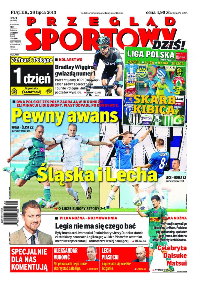 Przegląd Sportowy po Lech Poznań - Honka Espoo 2:1 (25.07.2013)