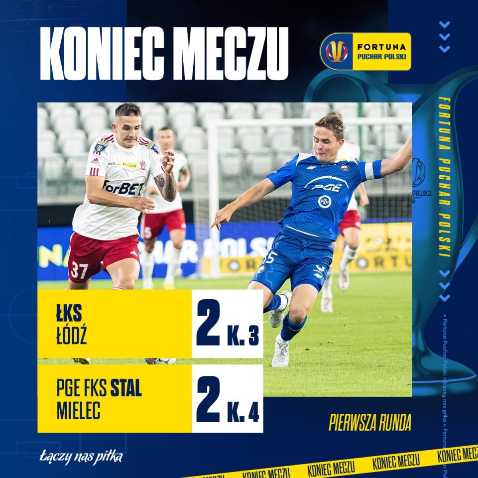 ŁKS Łódź - Stal Mielec 2:2, k. 3-4 (31.08.2022)