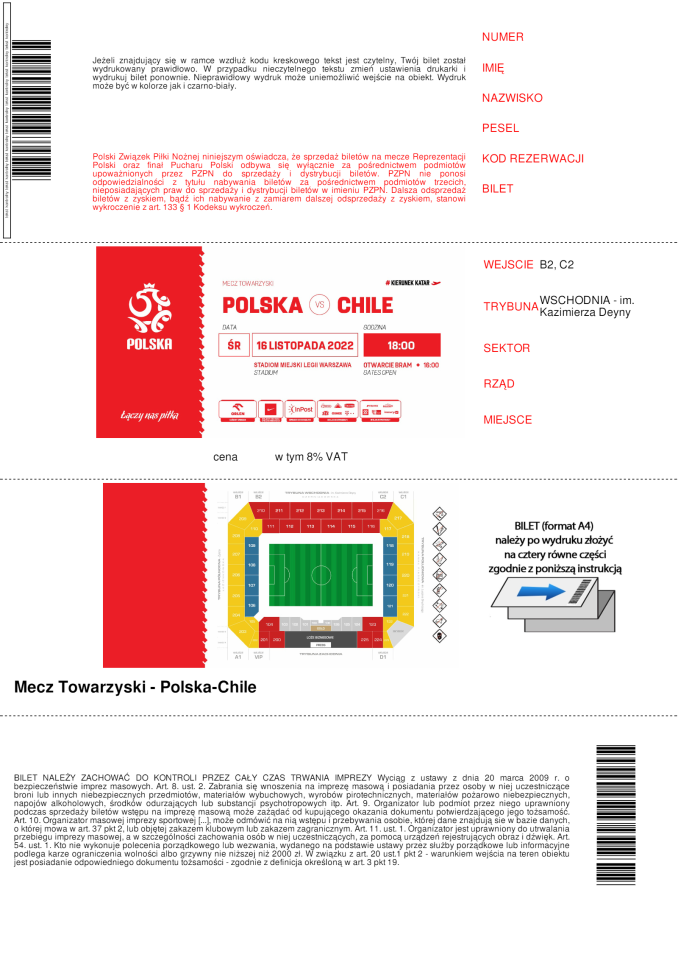 Polska - Chile 1:0 (16.11.2022)