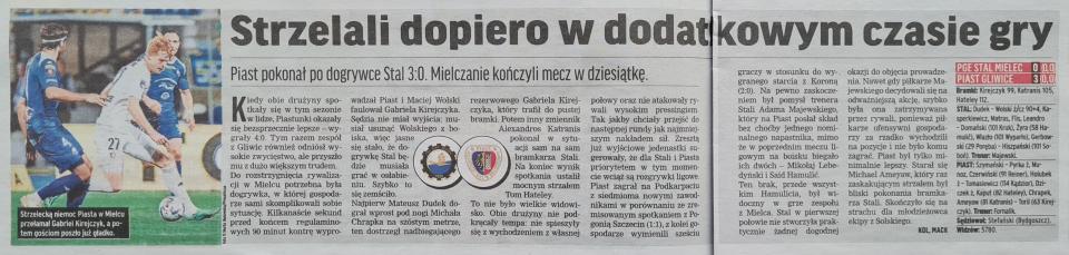 Stal Mielec - Piast Gliwice 0:3 pd. (18.10.2022)