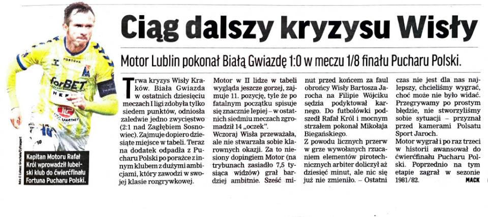 Motor Lublin - Wisła Kraków 1:0 (09.11.2022)