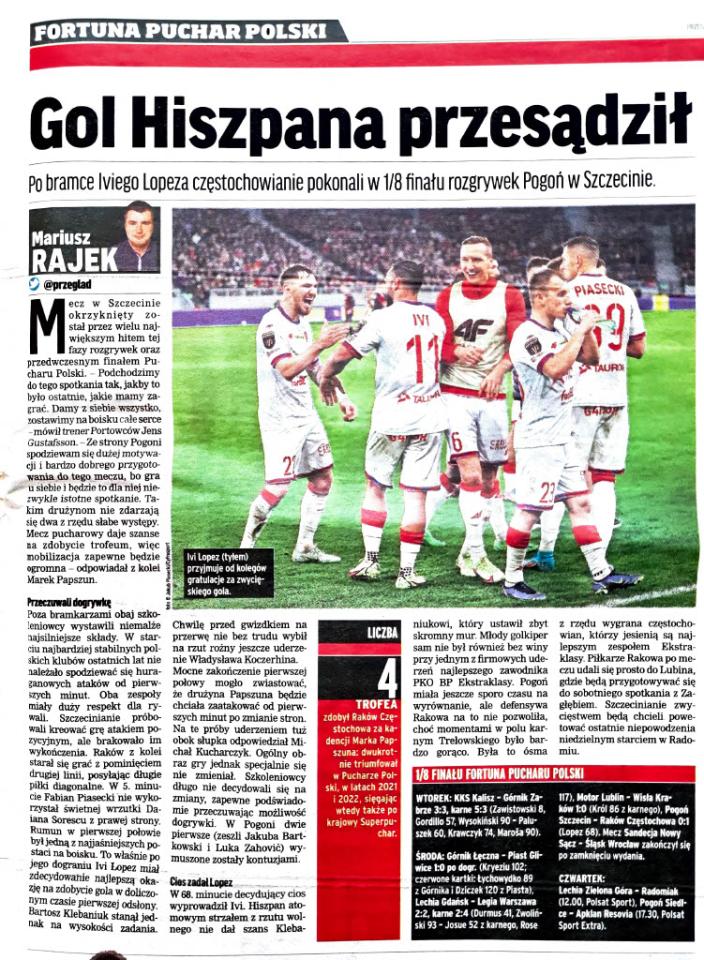 Pogoń Szczecin - Raków Częstochowa 0:1 (09.11.2022)