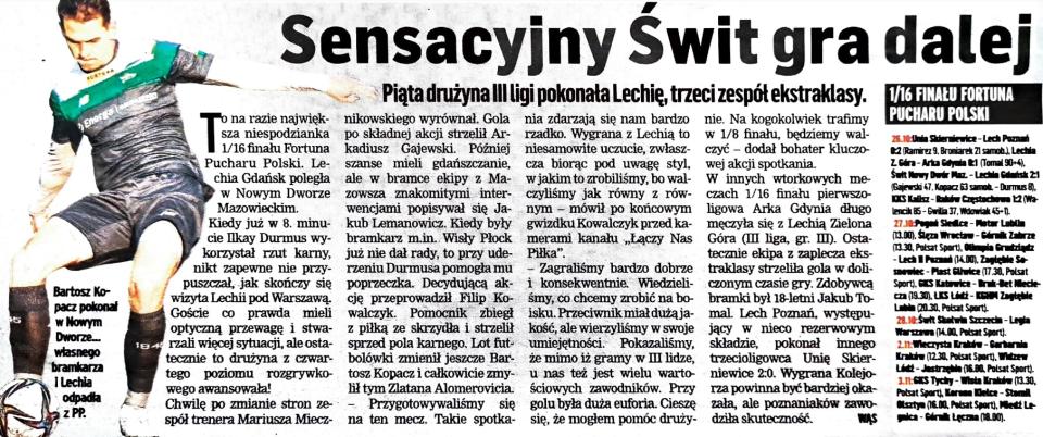 Świt Nowy Dwór Mazowiecki - Lechia Gdańsk 2:1 (26.10.2021)