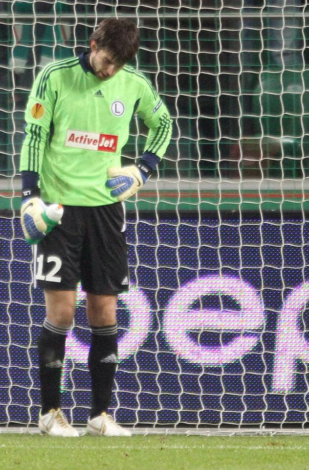 Dušan Kuciak (Legia Warszawa - PSV Eindhoven 0:3, 30.11.2011)