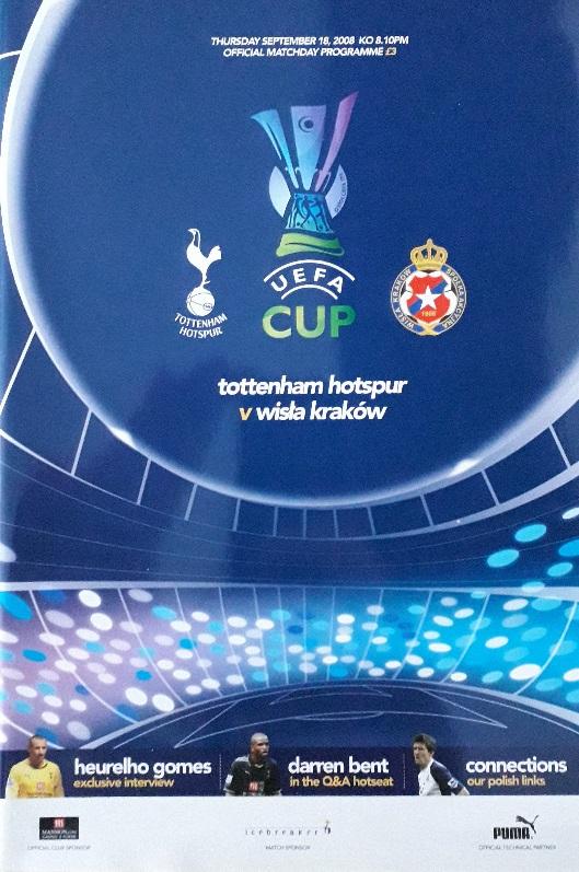 Program Tottenham Hotspur - Wisła Kraków 2:1 (18.09.2008) 1