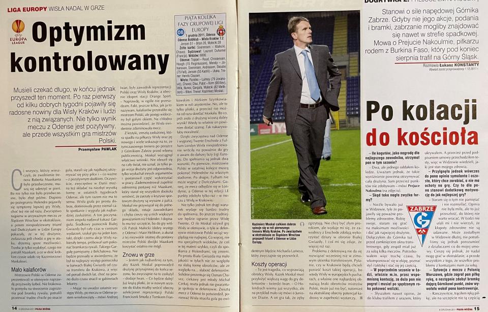 Piłka Nożna po Odense BK - Wisła Kraków 1:2 (01.12.2011)