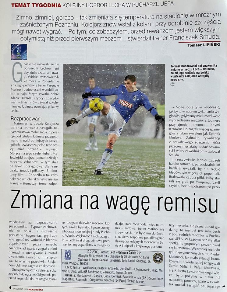 Lech Poznań - Udinese Calcio 2:2 (19.02.2009)