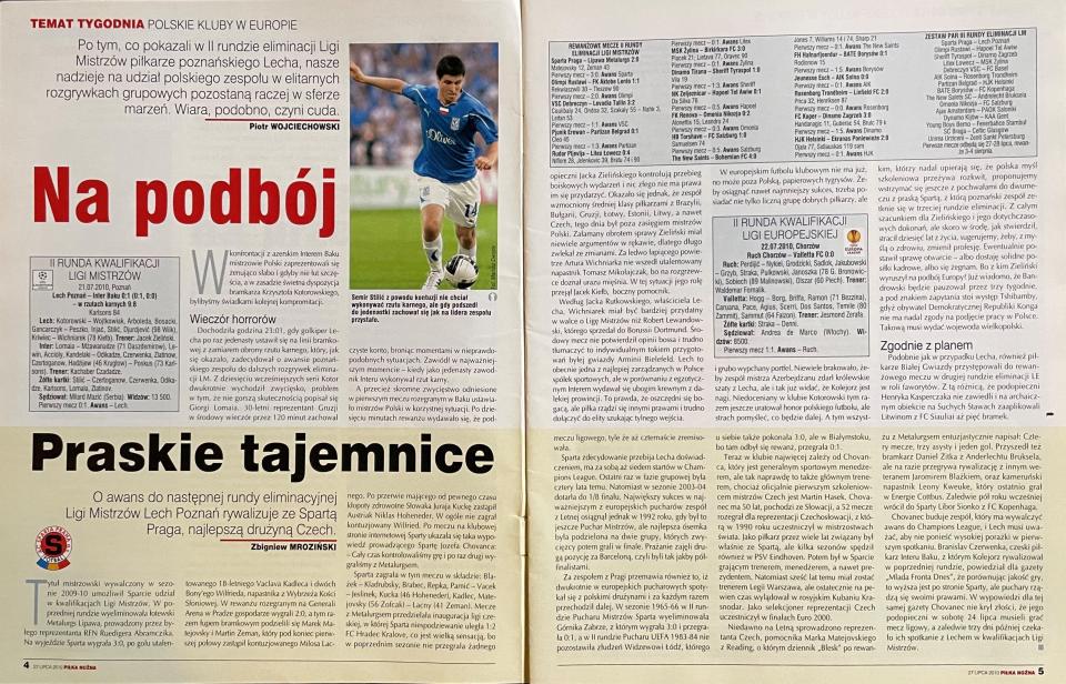 Piłka Nożna po meczu Lech Poznań - Inter Baku 0:1 pd. karne 9-8 (21.07.2010)