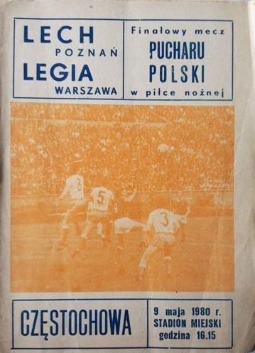 Program meczowy Legia Warszawa - Lech Poznań 5:0 (09.05.1980)