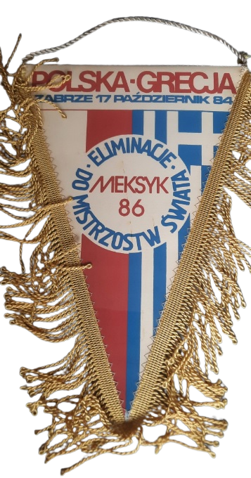 Proporczyk z meczu Polska - Grecja 3:1 (17.10.1984)