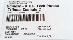 Udinese Calcio - Lech Poznań 2:1 (26.02.2009)