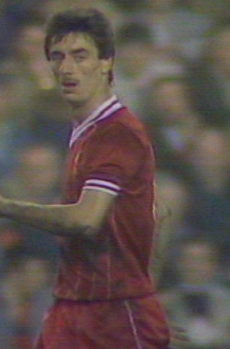 Ian Rush podczas meczu Liverpool FC - Widzew Łódź 3:2 (16.03.1983)