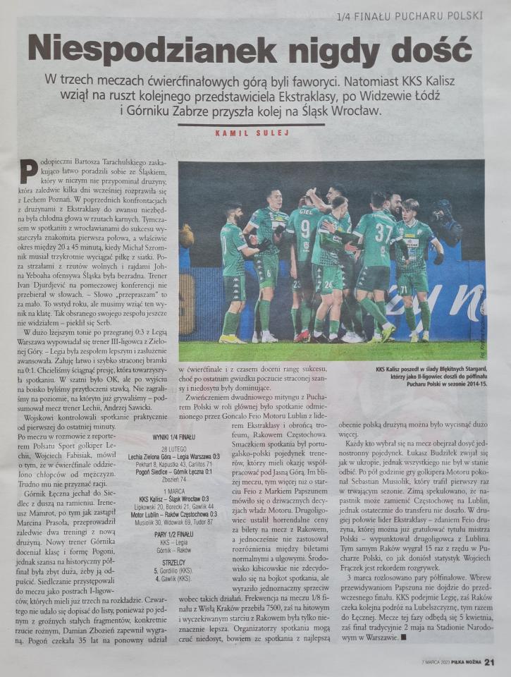 Pogoń Siedlce - Górnik Łęczna 0:1 (28.02.2023) Piłka Nożna