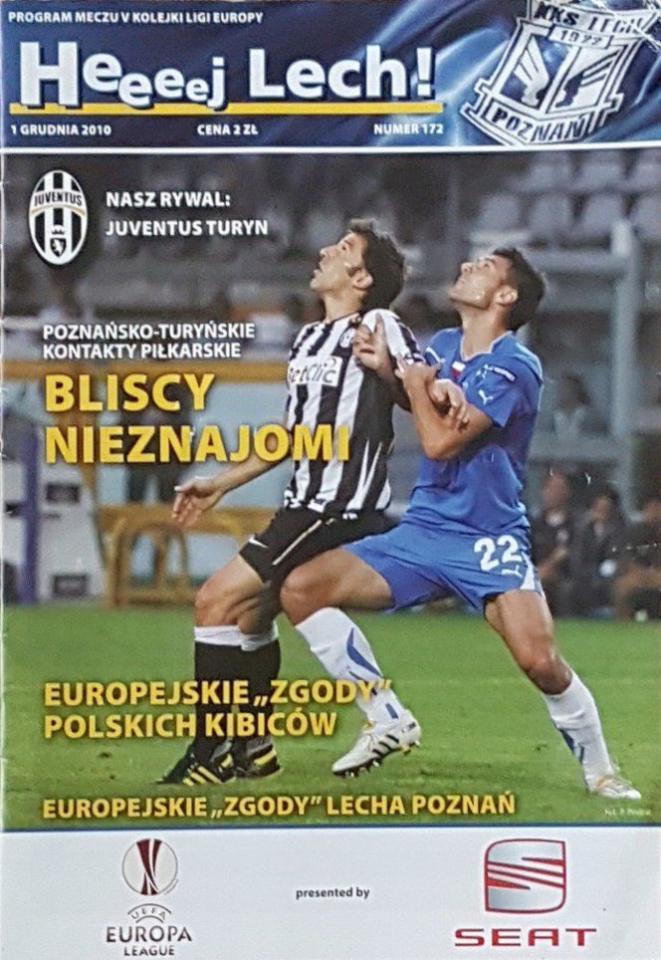 Program meczowy Lech Poznań - Juventus Turyn 1:1 (01.12.2010)