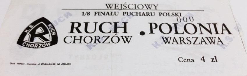 Ruch Chorzów - Polonia Warszawa 1:0 (13.11.1996)