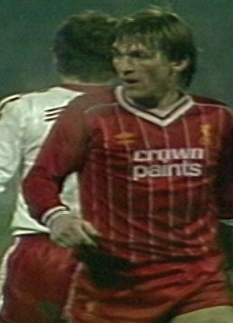 Kenny Dalglish podczas meczu Widzew Łódź – Liverpool FC 2:0 (02.03.1983)