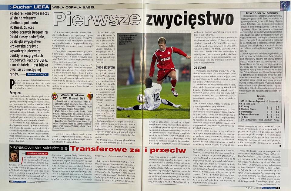 Wisła Kraków - FC Basel 3:1 (30.11.2006)