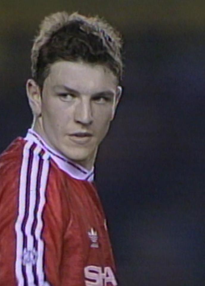 Lee Sharpe podczas meczu Manchester United - Legia Warszawa 1:1 (24.04.1991).