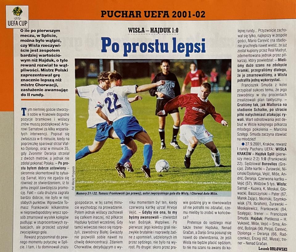 Wisła Kraków - Hajduk Split 1:0 (27.09.2001)