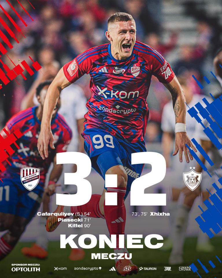 Raków Częstochowa - Qarabağ Ağdam 3:2 (26.07.2023)