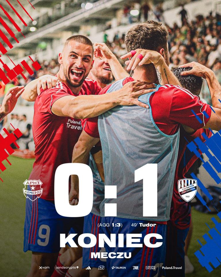 Aris Limassol - Raków Częstochowa 0:1, 15.08.2023