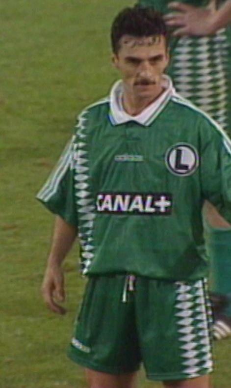 Leszek Pisz podczas meczu IFK Göteborg - Legia Warszawa 1:2 (23.08.1995).