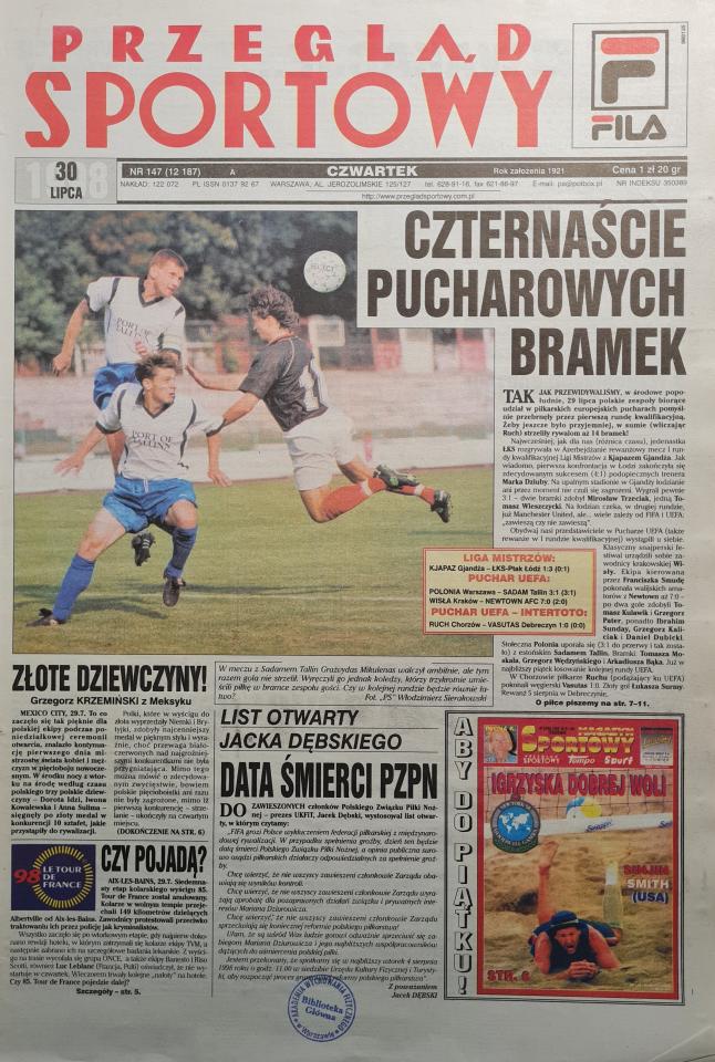 Kəpəz Gəncə - ŁKS Łódź 1:3 (29.07.1998)