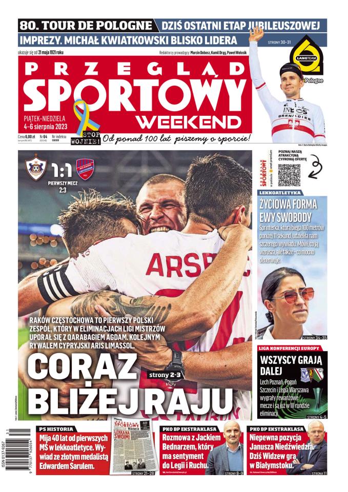 Qarabağ Ağdam - Raków Częstochowa 1:1 (02.08.2023) Przegląd Sportowy