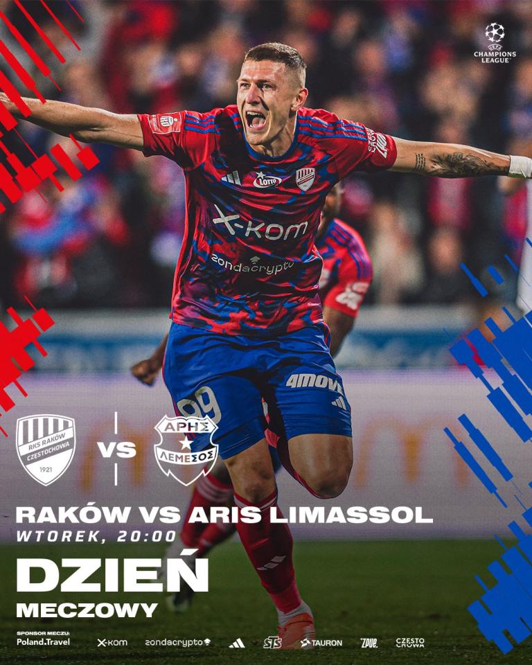 Raków Częstochowa - Aris Limassol 2:1 (08.08.2023)