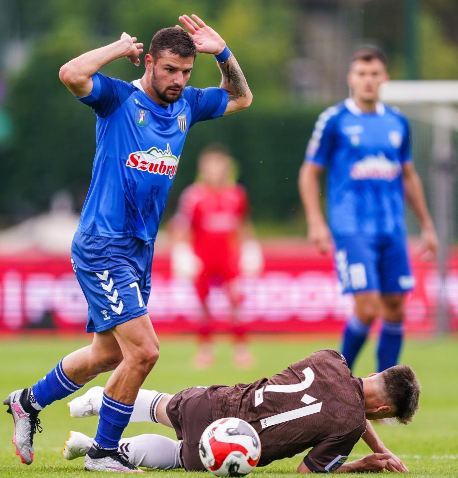 Sandecja Nowy Sącz - Garbarnia Kraków 1:2 (09.08.2023) Jakub Wróbel