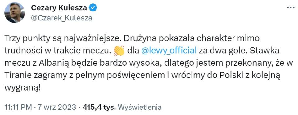 Polska - Wyspy Owcze 2:0 (07.09.2023)