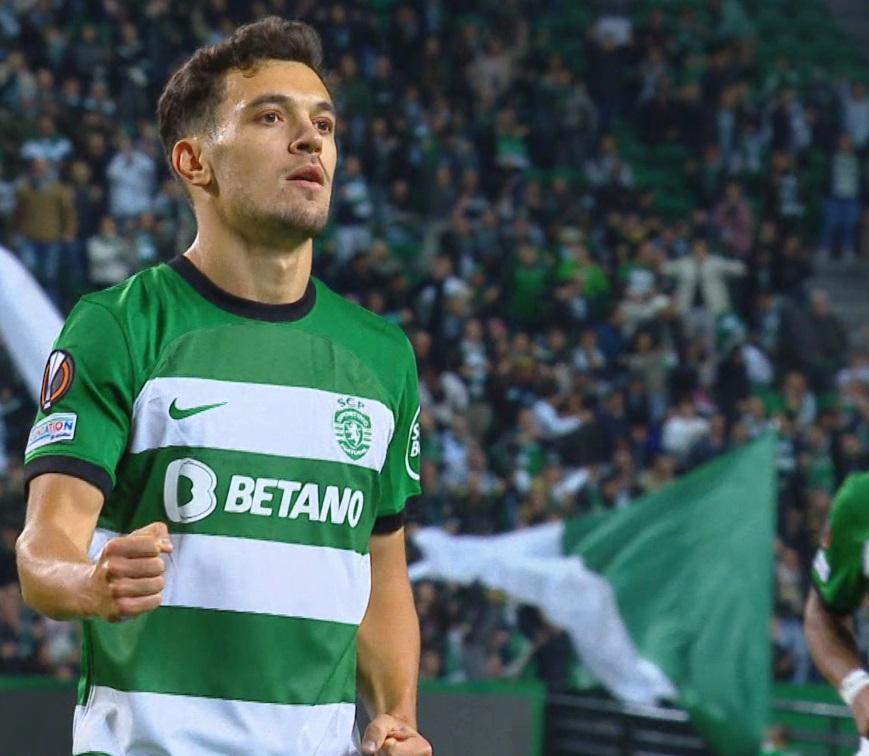 Sporting Lizbona - Raków Częstochowa 2:1, 09.11.2023 Pedro Goncalves