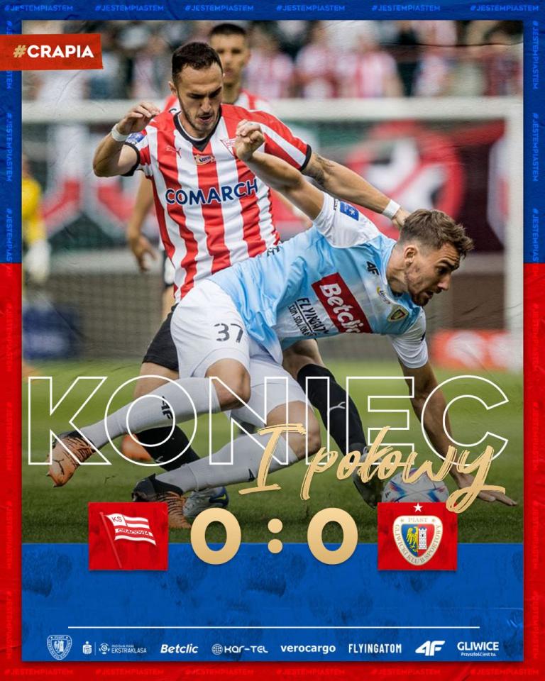 Cracovia - Piast Gliwice 0:1 (13.08.2022)