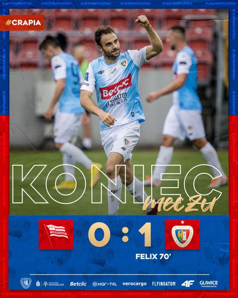 Cracovia - Piast Gliwice 0:1 (13.08.2022)