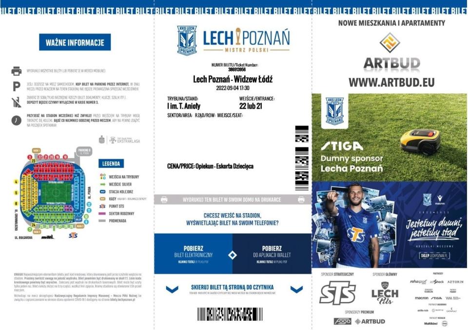 Lech Poznań - Widzew Łódź 2:0 (04.09.2022)
