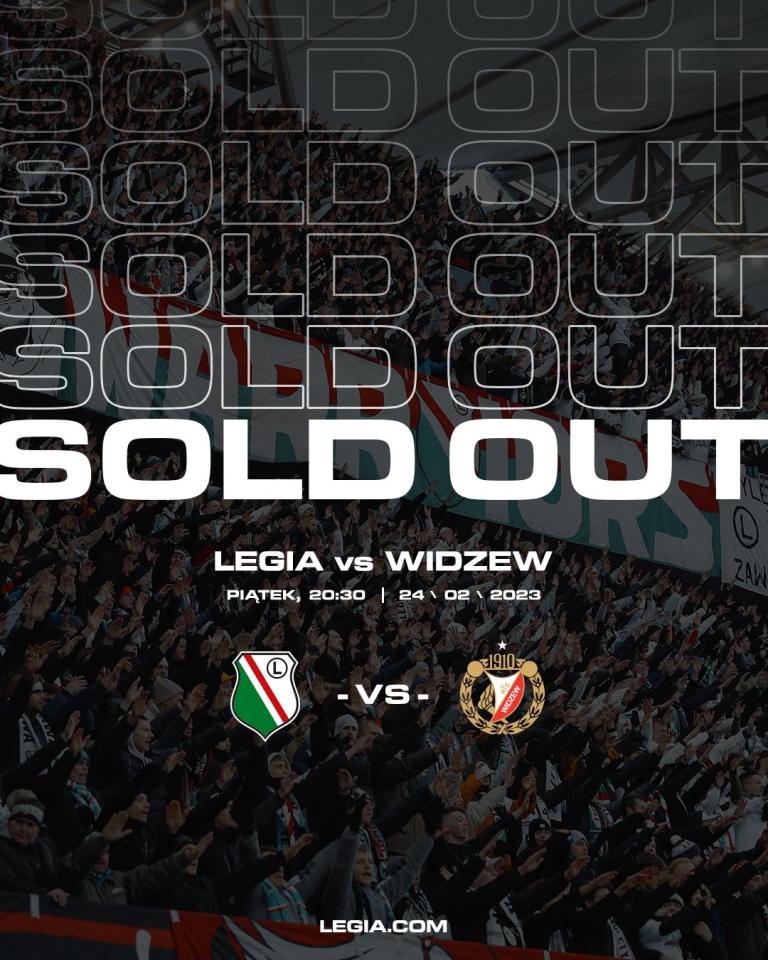 Legia Warszawa - Widzew Łódź 2:2 (24.02.2023)