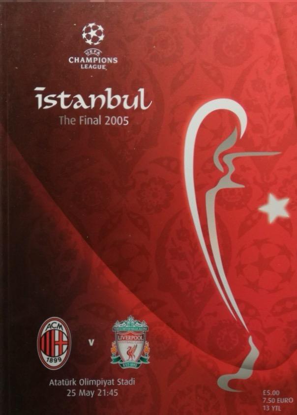 Program meczowy AC Milan - Liverpool FC 3:3, karne 2-3 (25.05.2005)