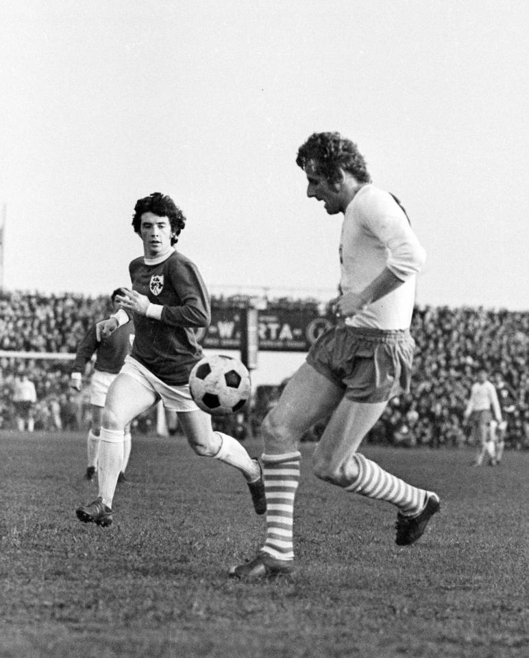 Andrzej Jarosik w meczu z Irlandią (1970)