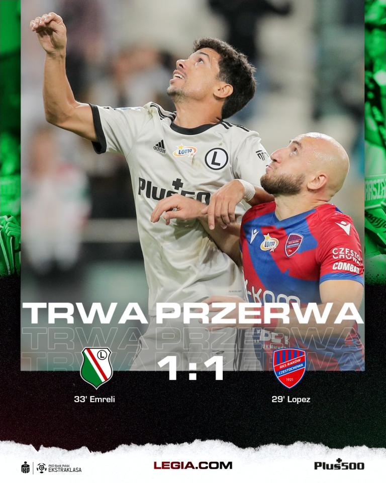 Legia Warszawa - Raków Częstochowa 2:3 (25.09.2021)