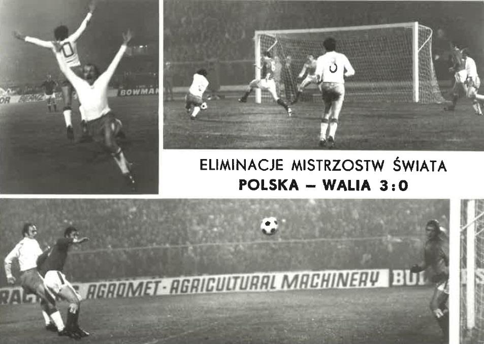 Pocztówka z meczu Polska - Walia 3:0 (26.09.1973)