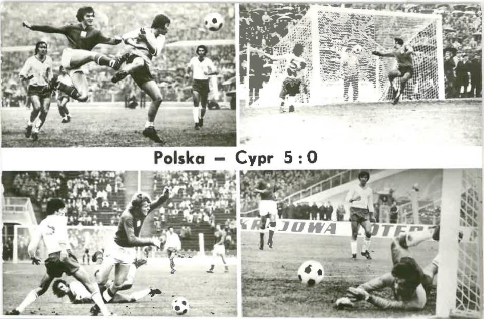 Pocztówka z meczu Polska - Cypr 5:0 (31.10.1976)