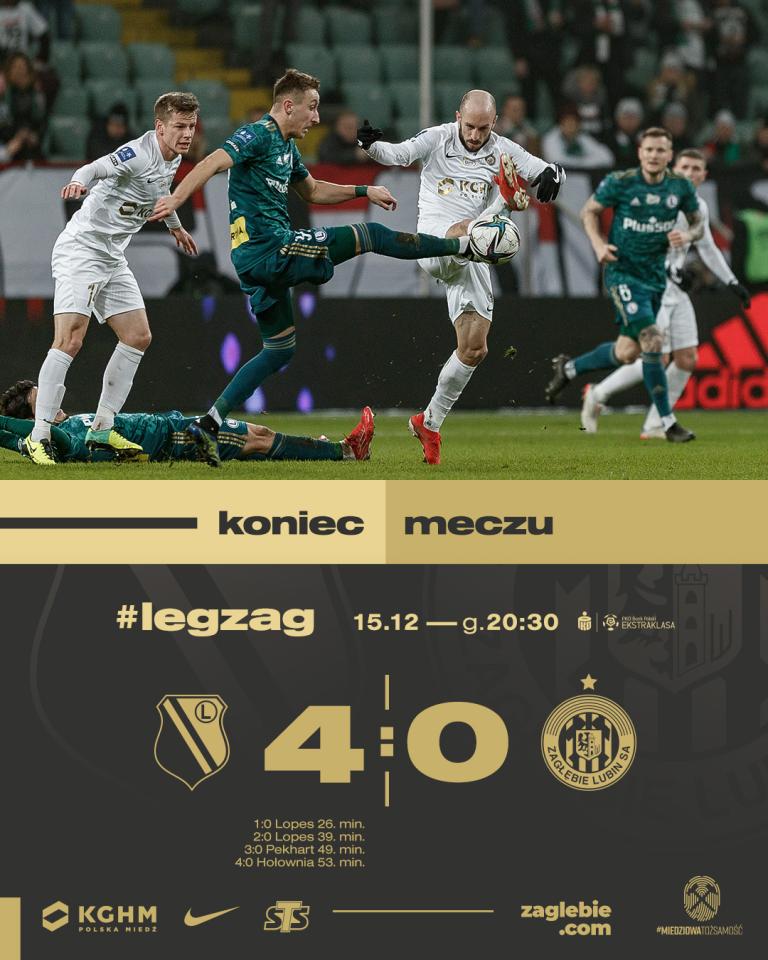 Legia Warszawa - Zagłębie Lubin 4:0 (15.12.2021)