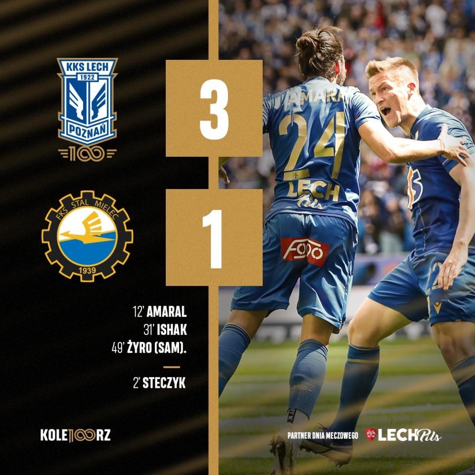 Lech Poznań - Stal Mielec 3:1 (24.04.2022)