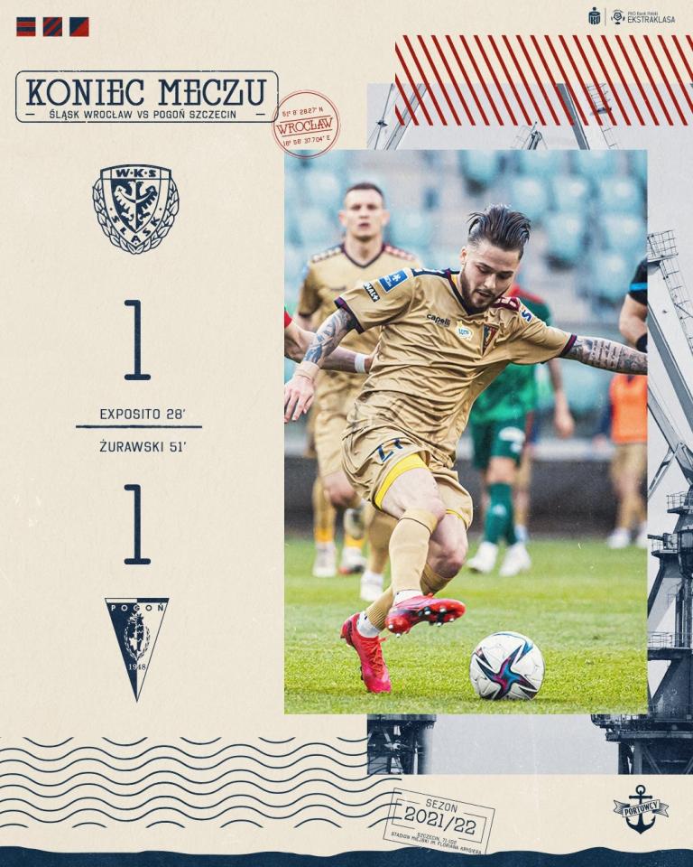 Śląsk Wrocław - Pogoń Szczecin 1:1 (07.05.2022)
