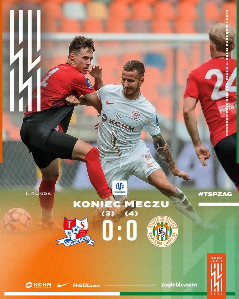 Podbeskidzie Bielsko-Biała - Zagłębie Lubin 0:0, k. 3-4 (26.09.2024)