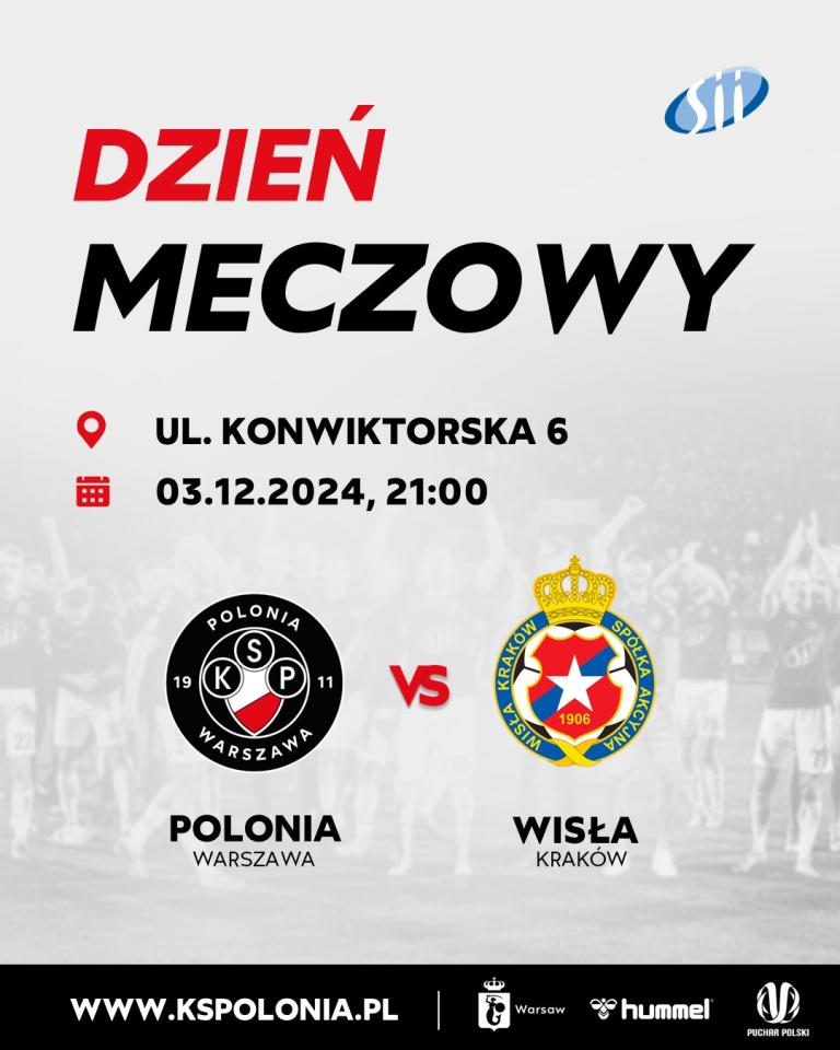 Polonia Warszawa - Wisła Kraków 3:2 pd., 03.12.2024