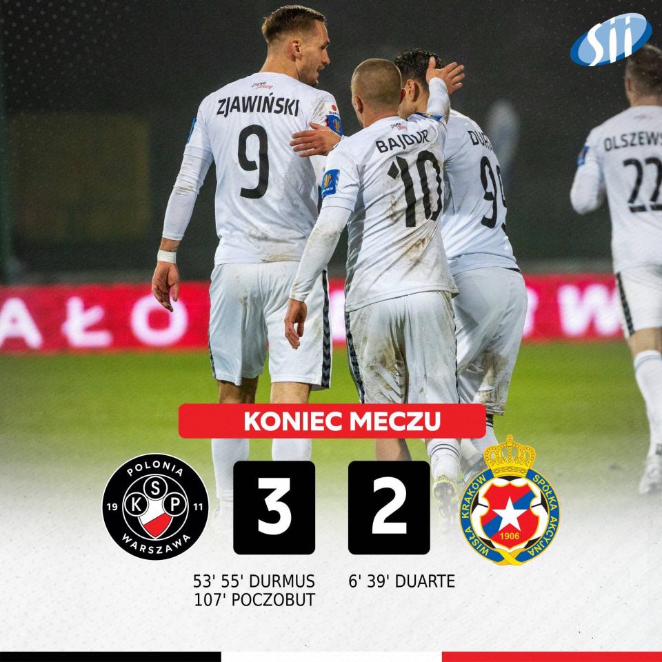 Polonia Warszawa - Wisła Kraków 3:2 pd., 03.12.2024