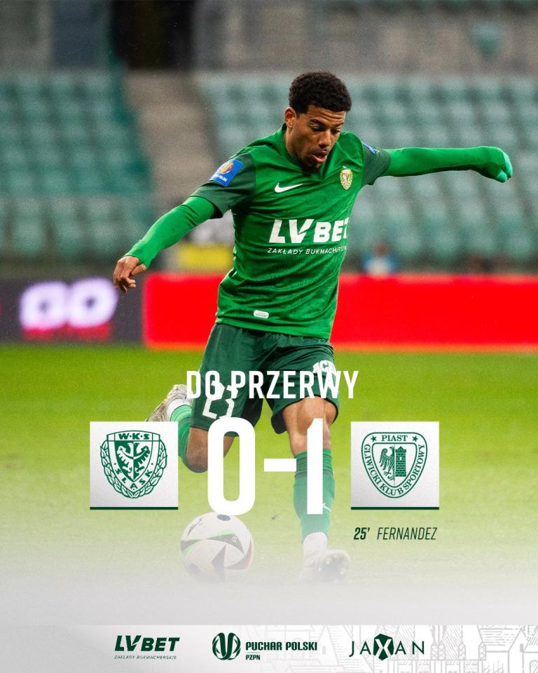 Śląsk Wrocław - Piast Gliwice 1:1, k. 7-8, 03.12.2024