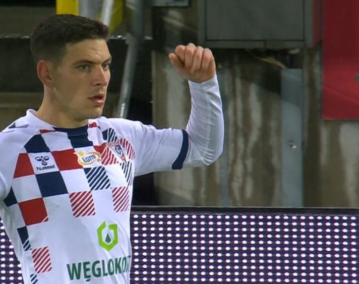 Górnik Zabrze - Raków Częstochowa 1:3, 17.10.2020 Erik Janza