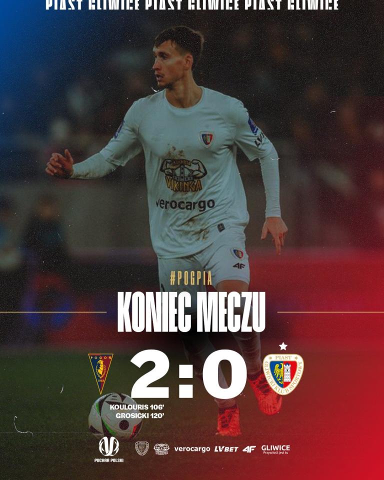 Pogoń Szczecin - Piast Gliwice 2:0 pd., 26.02.2025